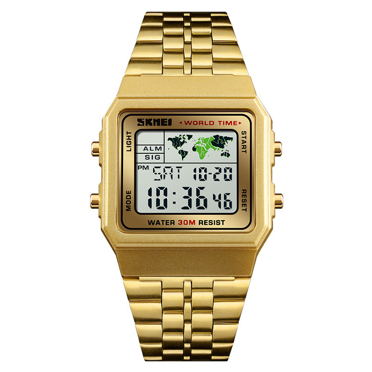 Skmei 1338 world золотистий класичний годинник