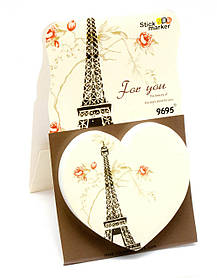 Стикери "Сердечко" кремові (13х8х2 см)C