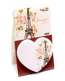 Стикери "Сердечко" рожеві (13х8х2 см)B