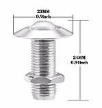 Червоні тонкі врізні світлодіоди (Орлине око 23мм.) корпус срібло - LED DRL ДХО підсвічування салону, фото 3