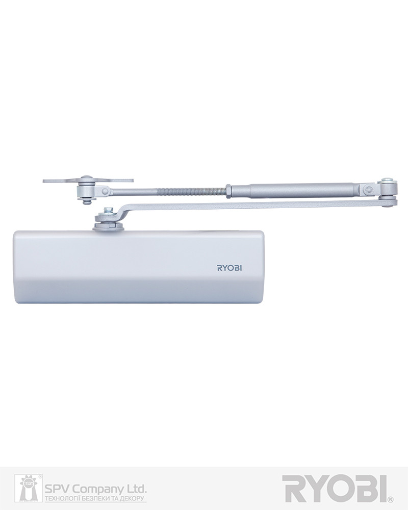 Доводчик для зовнішніх дверей RYOBI * 1500 D-1554 SILVER UNIV_ARM EN_2/3/4 до_80 кг 1100 мм FIRE
