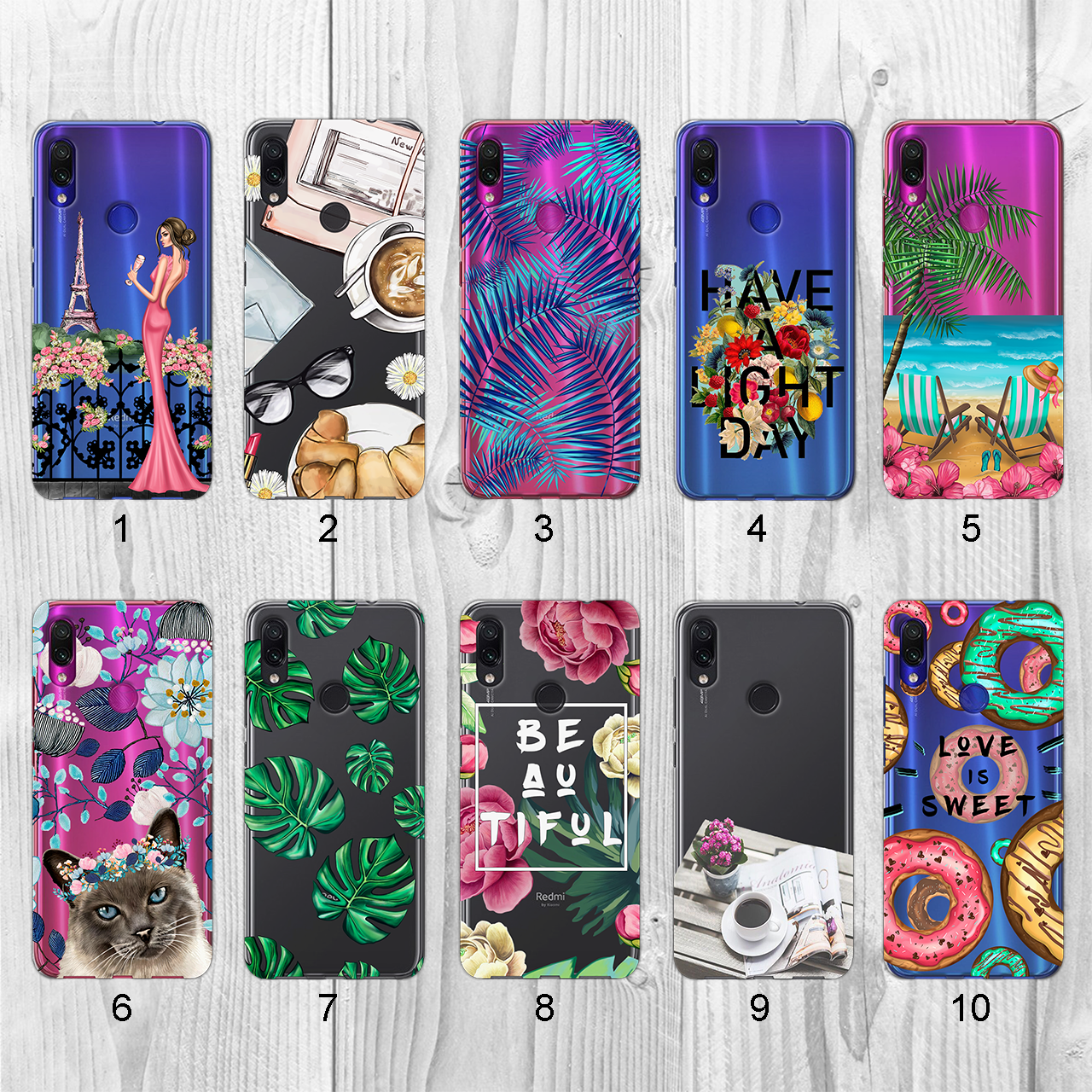 Силіконовий чохол з малюнком для Xiaomi Redmi Note 7 Pro (new collection)