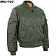 Куртка чоловіча  MA-1 бомбер колір оливa Mil-Tec Німеччина розмір M, фото 2