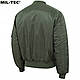 Куртка чоловіча  MA-1 бомбер колір оливa Mil-Tec Німеччина розмір M, фото 4