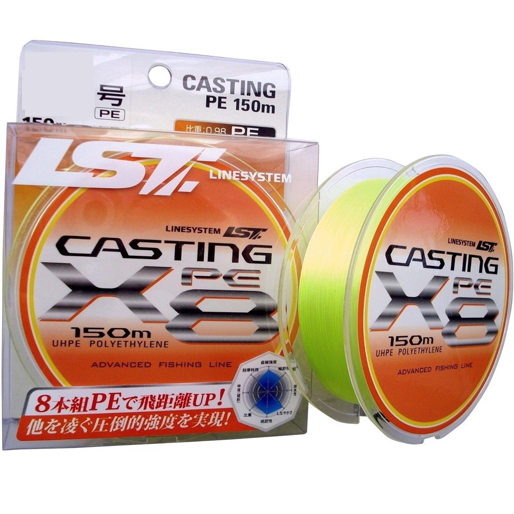 Шнур LineSystem CASTING PE X8 150m #1.0 8.4 lb/3.81 kg Yellow