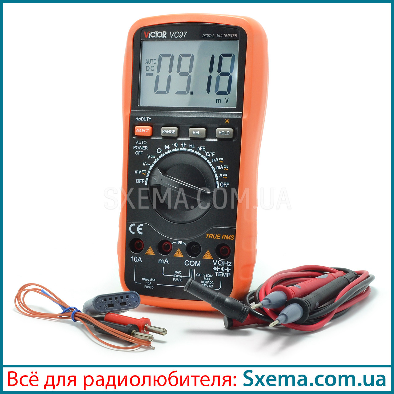 Цифровой мультиметр Victor VC97 True RMS с термопарой и автопределами ...