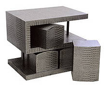 Комплект S-подібний "Кайман": стіл, 4 табурети, 70х50х60 см (КА-G03)