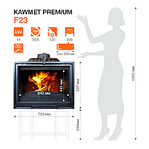 Камінна топка KAWMET Premium HERMES (14 kW) EKO, фото 3