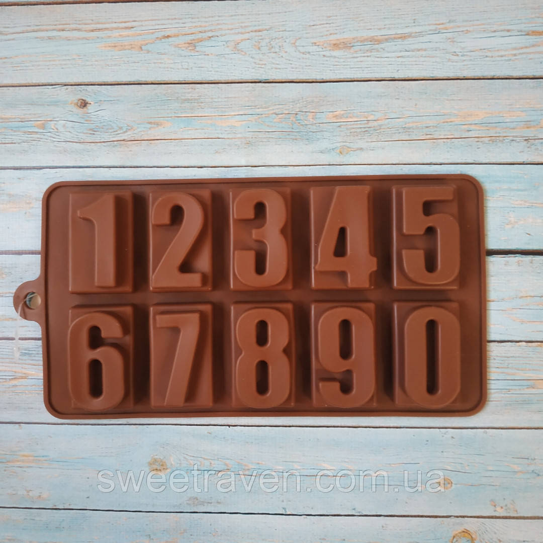 Форма силіконова для цукерок Кубики з цифрами, фото 1