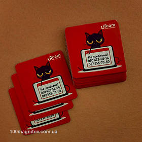 Виниловые магнитики на холодильник. Размер 55х55 мм 1