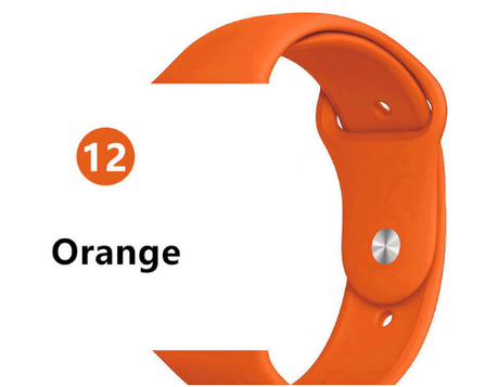 Ремінець для Apple Watch (42/44/45/49 mm) Silicone Orange 12, фото 1