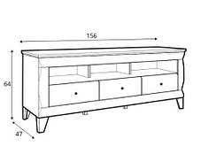 Тумба під телевізор Граф RTV3S аляска Розпродаж Гербор, фото 2