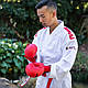 Рукавички для карате SMAI WKF (SM P101) Red із захистом великого пальця XS, фото 5