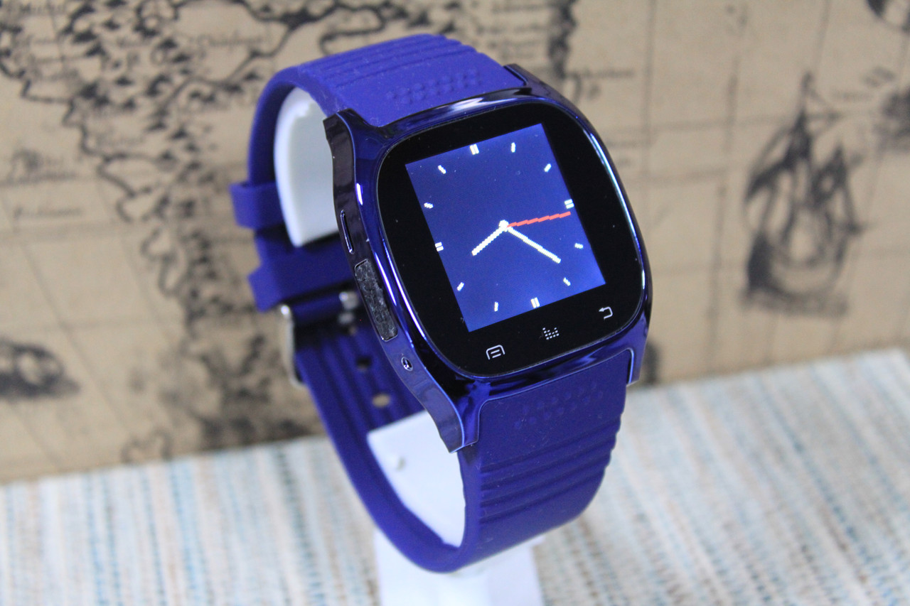 Розумні смарт-годинник Smart Watch M26 синій блютуз з'єднання