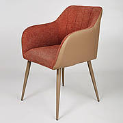 Крісло м'яке  в сучасному стилі  для дому та офісу   Марсель TES Mobili, колір капучіно+ теракот