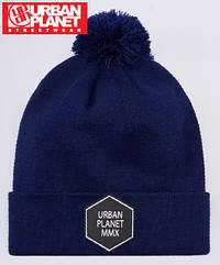 Шапка зимова Urban Planet C13 HEX POM тепла синя