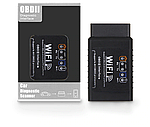 Діагностичний ELM327 сканер OBD2, Wi-Fi v1.5 Black для iOS/Android