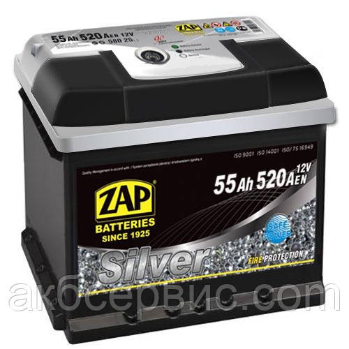 Акумулятор автомобільний ZAP 6СТ-55 Азе Silver
