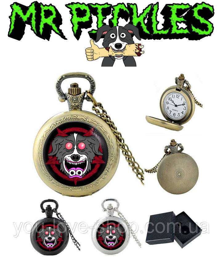 Кишеньковий годинник Очі Містер Піклз / Mr. Pickles на цепочці Бронза