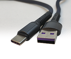 Посилений кабель USB type-C, 5A, LDNIO LS63-5A, темно-сірий