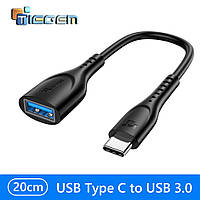 Переходник OTG Type-C - USB 3.0 Tiegem. Кабель для соединения устройств Type-C OTG адаптер X7W