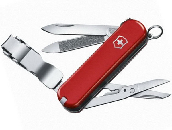 Ніж складаний, мультитул Victorinox Nailclip (65 мм, 8 функцій), червоний 0.6463