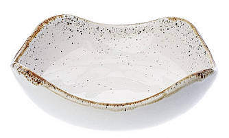 Соусник гамдари 11 см Білий у крапку (Pro Ceramics) Кантрі