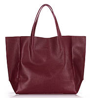Женская кожаная сумка Poolparty Soho (бордовая), фото 1