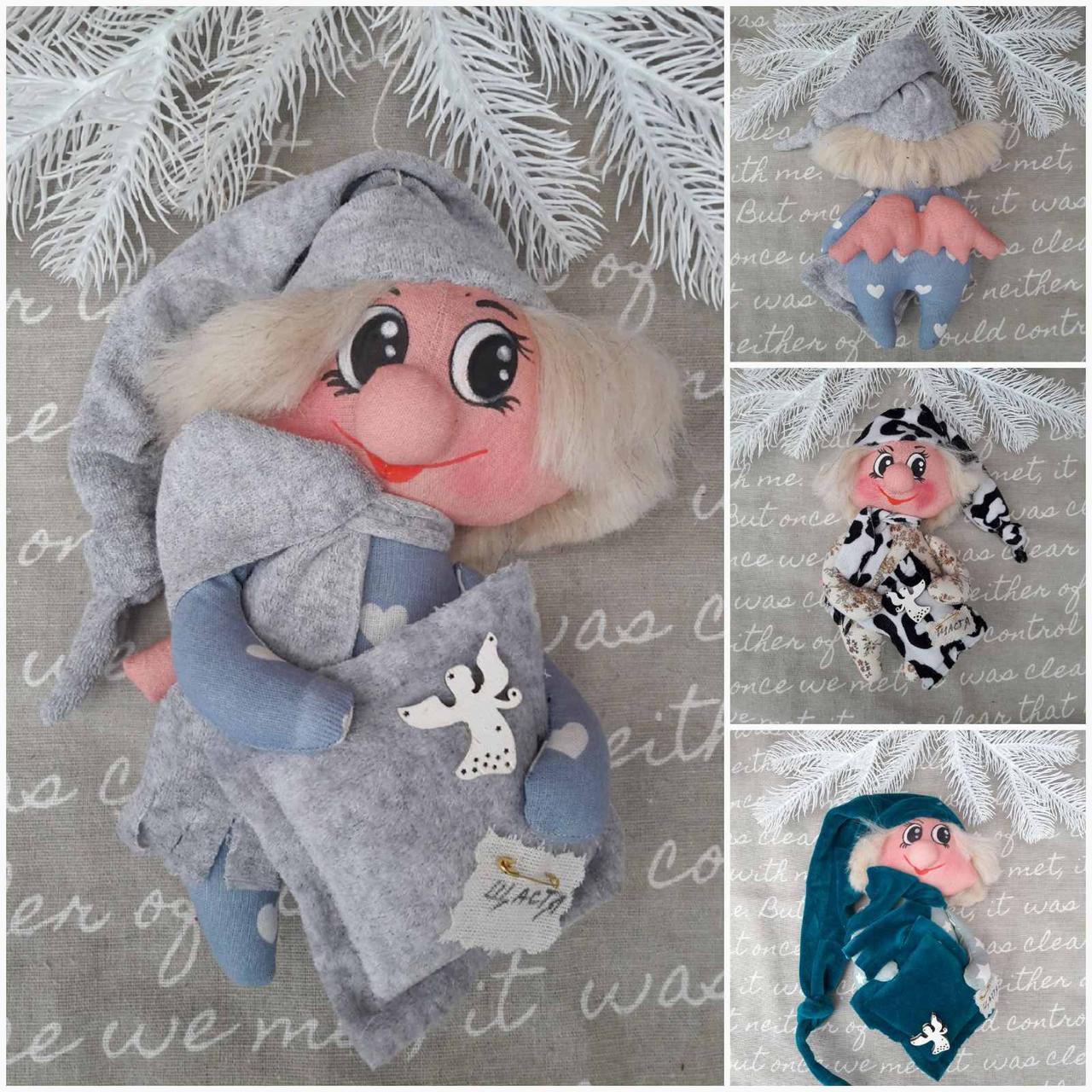 Ангел в ковпачку "Веселун", авторська робота, h-25см, фото 1