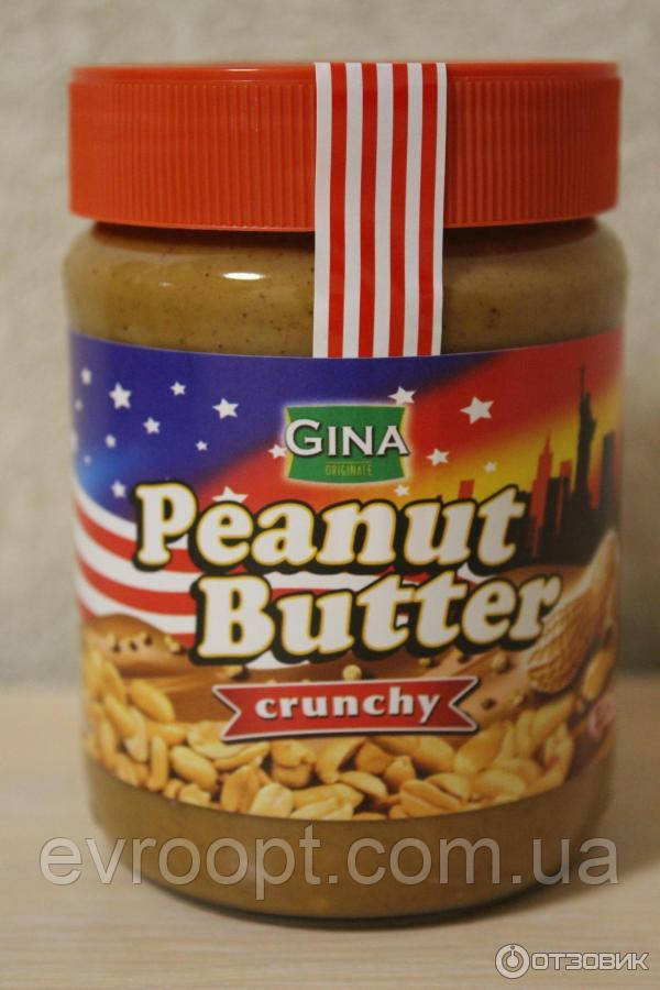 Арахісова паста зі шматочками арахісу "Gina Peanut Butter", 350 г.
