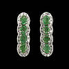 Сережки Смарагд (Бразилія). Срібло 925, покриття золотом 14 каратів, фото 2