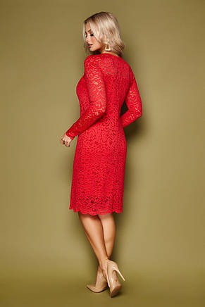 GLEM червоне плаття гіпюрову Санія д/р, фото 2
