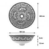 Накладна мексиканська розписна раковина для ванної кімнати Consuel, фото 4