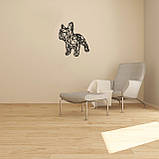 Декоративна дерев'яна картина абстрактна модульна полігональна Панно "Bulldog / Бульдог", фото 4