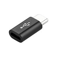 Перехідник адаптер Micro USB (мама) – Type-C (тато) microUSB to Type-C Xovo V412 Чорний