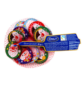 Молочний шоколад різдвяні монети Christmas coins Only, 85 г