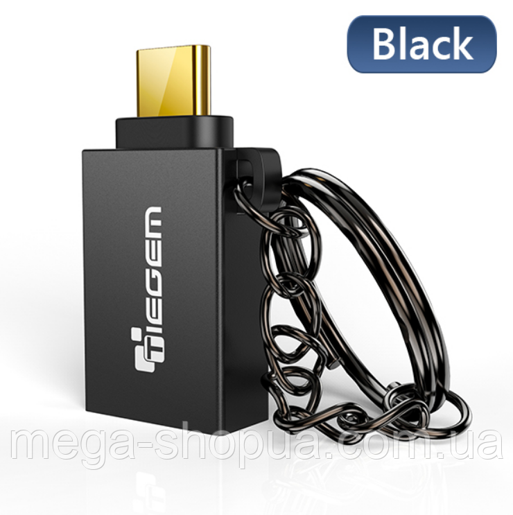 Адаптер Tiegem OTG Type-C – USB 3.0. Перехідник для з'єднання пристроїв Type-C OTG адаптер C2, фото 1