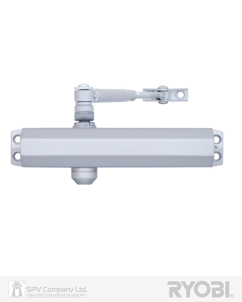 Доводчик для дверей регульований RYOBI 2000 D-2005V SILVER BC STD_ARM EN_3/4/5 до_100 кг 1250 мм FIRE