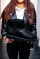 Уггі UGG Classic Mini Black Leather, фото 3
