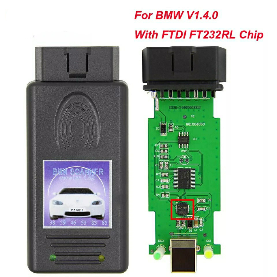 АВТОСКАНЕР BMW SCANNER 1.4.0 FTDI FT232RL, фото 1