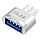 Адаптер OTG Type-C – USB. Перехідник для з'єднання Type-C OTG Adapter F7 Білий, фото 3