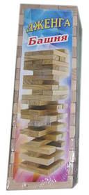 Гра настільна "Дженга", масив дерева (48 брусків)(23х7х7 см)