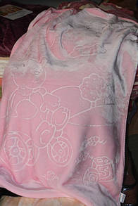 Дитяче велюрове покривало Fashion 110х140 см., рожеве