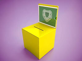 Ящик для благотворительности с замком 300х200х200 мм из цветного акрила Ташута  (35-11021-03)