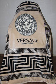 Велюрове покривало Євро розміру Versace беж