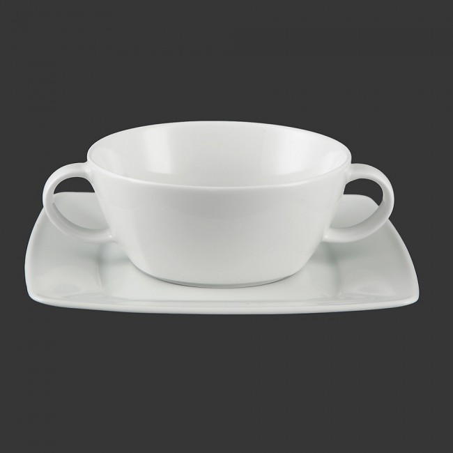 Бульонница Lubiana Victoria з ручками і блюдцем (2716,2724) HD, фото 1