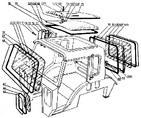 Скло бічне ДТ-75 (мале)