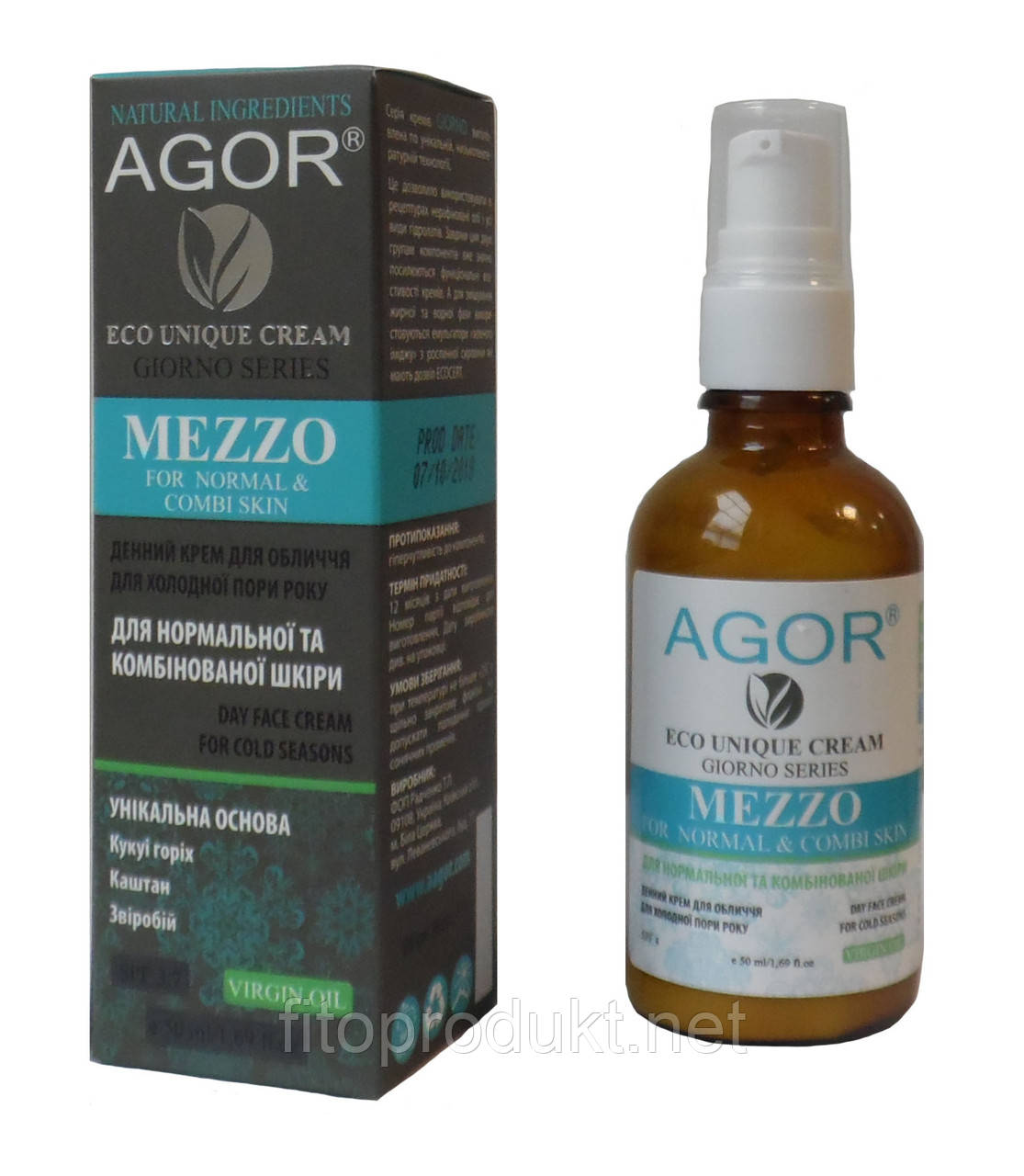 MEZZO/Меццо крем для нормальної та комбінованої шкіри денний 50 мл AGOR, фото 1