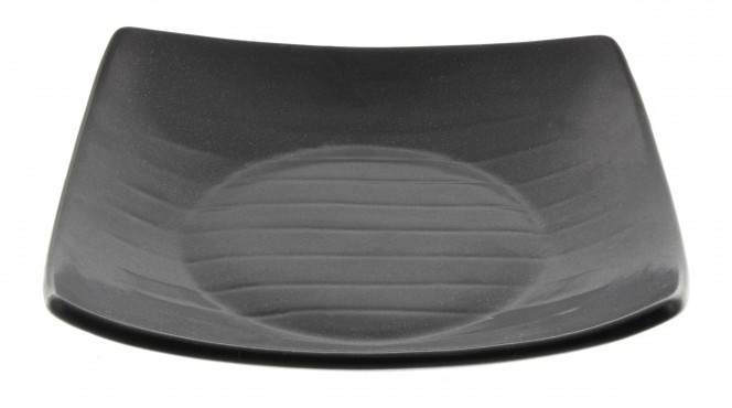 Тарелка мелкая квадратная 15 см черная (Pro Ceramics) Тако беби, черный-мат - фото 1 - id-p1078916550