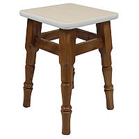 Кухонний дерев'яний стілець з фігурними ніжками "Молочний дуб"
